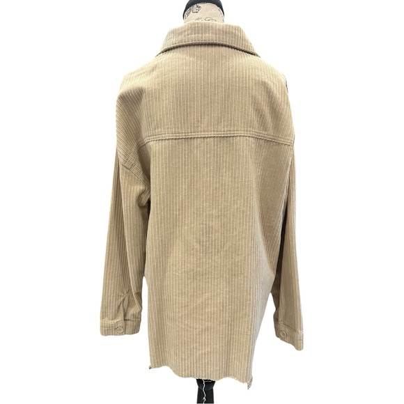 PacSun Cement Corduroy Shacket Jacket - Picture 7 of 10